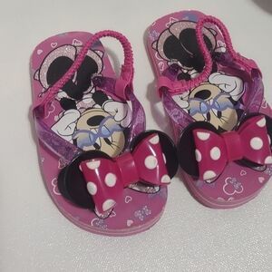 Disney Pink Minnie Mouse Kids Flip Flops